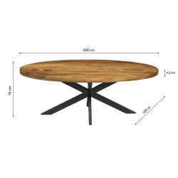 Table Alexa ovale