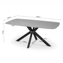 Table Apollo grise 180cm