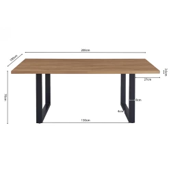 Table Alexander chêne veillit 200cm