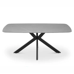Pack table Apollo grise + 6 chaises Lisa