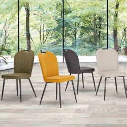 Pack table Alexa mangolia + 6 chaises Salome