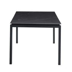 Pack table Zeus noire + 6 chaises Salome