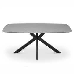 Pack table Apollo grise + 6 chaises Salome