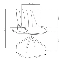 Chaise Avila brun clair