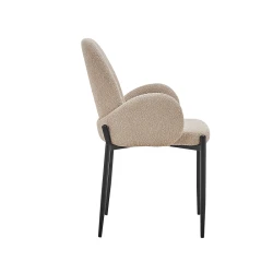 Chaise Bilbao bouclé sable