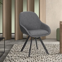 Chaise Jan gris gris foncé