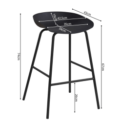 Tabouret Anna noir