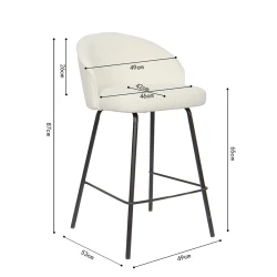 Tabouret June blanc