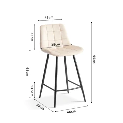 Tabouret Juta beige