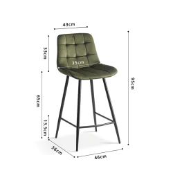 Tabouret Juta vert