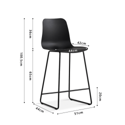 Tabouret Marie noir