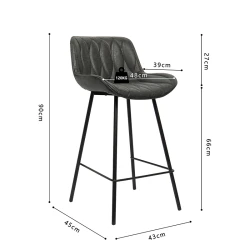 Tabouret Nova noir