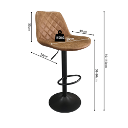 Tabouret Madrid cognac