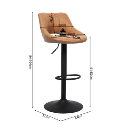 Tabouret Bella cognac