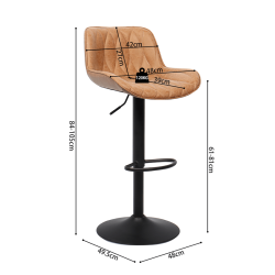 Tabouret Lola cognac