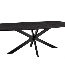 Table Aziz ovale 200cm brun foncé