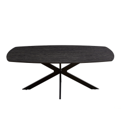 Table Aziz ovale 200cm brun foncé