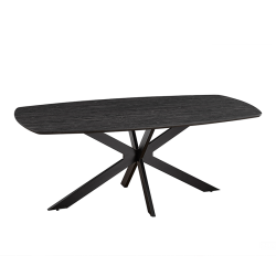 Table Aziz ovale 200cm brun foncé