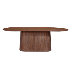 Table Miguel ovale 230cm brun clair