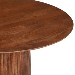 Table Miguel ronde 130cm brun clair