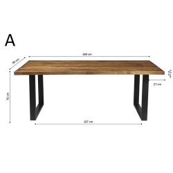 Table Nicola 180cm mangolia