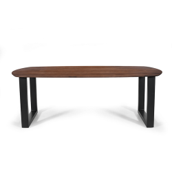 Table Tommy ovale danoise pied U 220cm brun