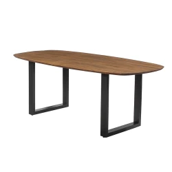 Table Isabella ovale pied U 200cm mangolia