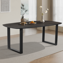 Table Isabella ovale pied U 200cm mangolia noir