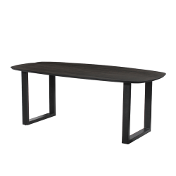 Table Isabella ovale pied U 200cm mangolia noir