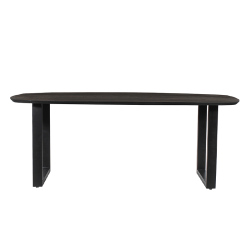 Table Isabella ovale pied U 200cm mangolia noir