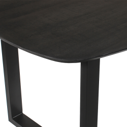 Table Isabella ovale pied U 200cm mangolia noir