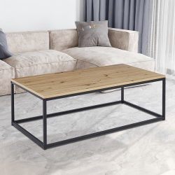 Table basse Dallas chene vieilli