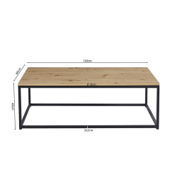 Table basse Dallas chene vieilli