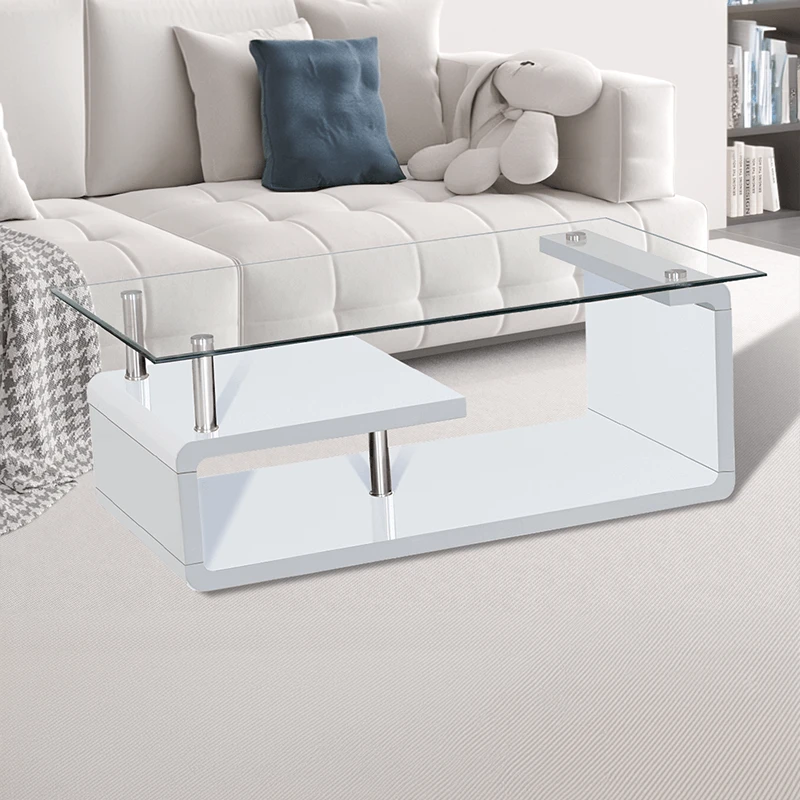 Table basse Golda blanc laqué