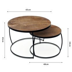 Table basse Lars mangolia