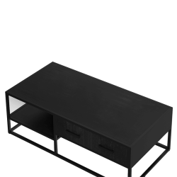 Table basse Madeira 120cm mangolia noir