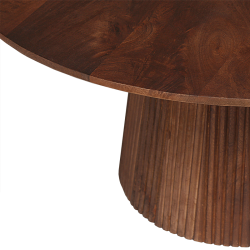 Table basse Miguel ronde 80cm brun clair