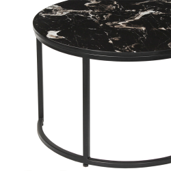 Table basse Nazaro marbre noir