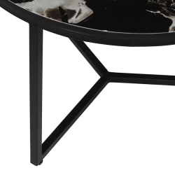 Table basse Ravenna aspect marbre noir