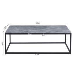 Table basse Tampa gris pierre