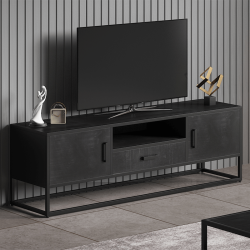 Meuble TV Madeira 160cm mangolia noir