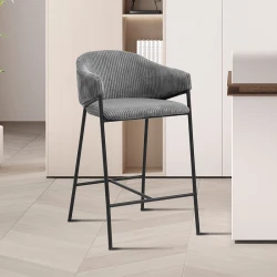 Tabouret Hugo gris foncé