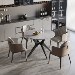 Table Apollo pierre ronde italien gris