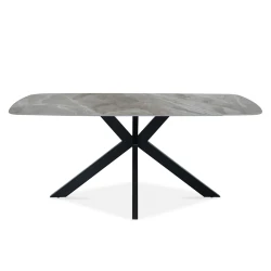 Table Apollo pierre brillante italien gris