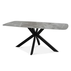 Table Apollo pierre brillante italien gris