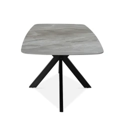 Table Apollo pierre brillante italien gris