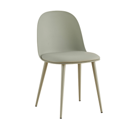 Chaise Jasmin assise coussin gris-vert