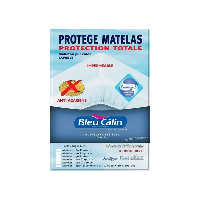 6€67 sur Protège matelas anti-acariens imperméable molleton 100