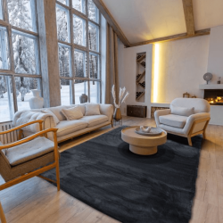 Tapis Siberia gris foncé