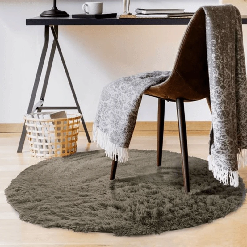 Tapis Neo Yoga rond marron